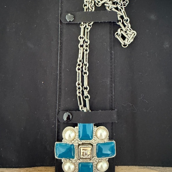 Chanel 13S Silver Maltese Cross Pendant Necklace - Picture 5 of 11